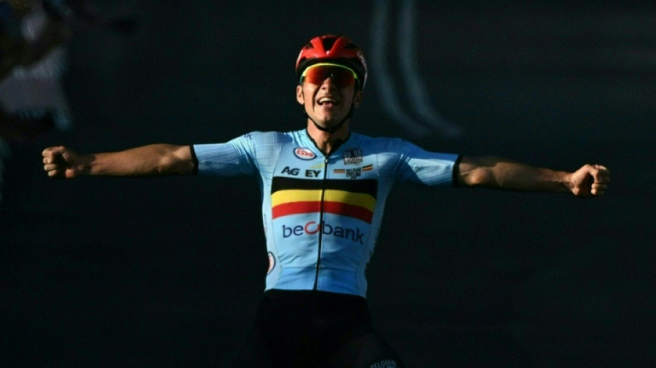 Party time as Belgium's Evenepoel goes solo to win road race world title
