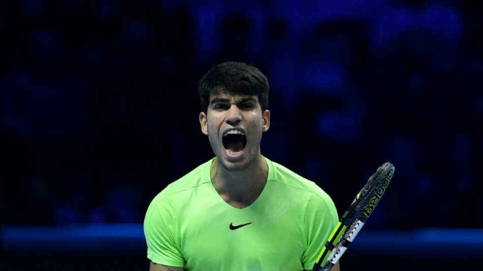 Alcaraz beats troubled Rublev to keep ATP Finals hopes alive