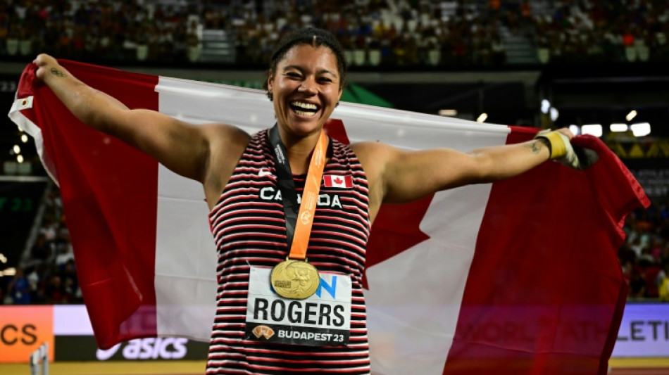 Mondiaux d'athl&eacute;tisme: la Canadienne Rogers sacr&eacute;e au lancer du marteau